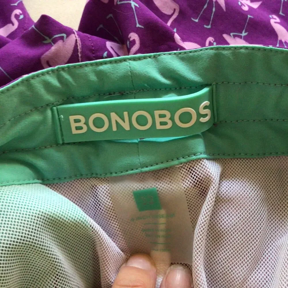 Bonobos Men's Flamingo Print Swim Trunks Sz 30